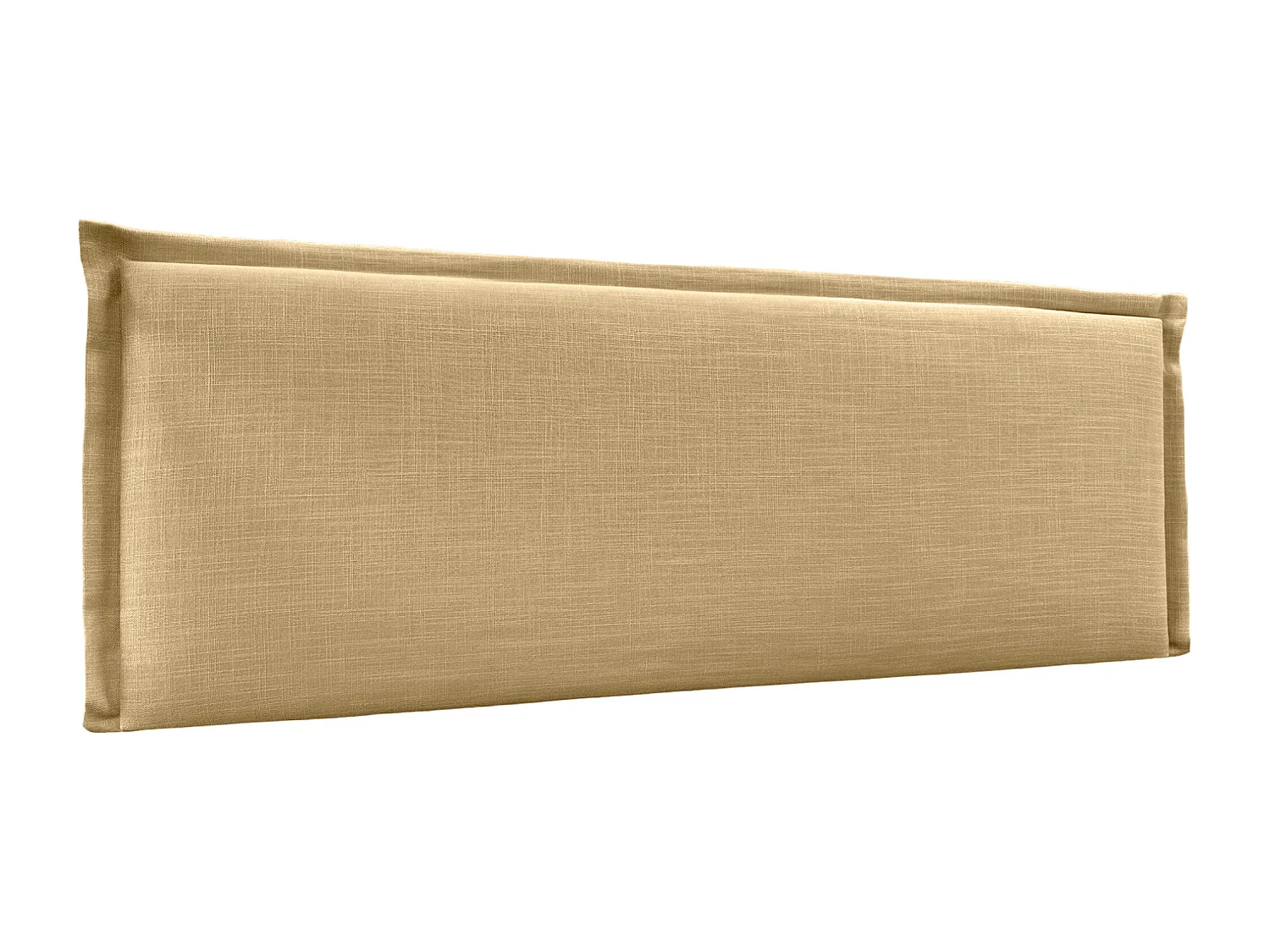 DHOME Testiera in lino naturale con bordatura 145x50cm Letti 135/140 - Senape