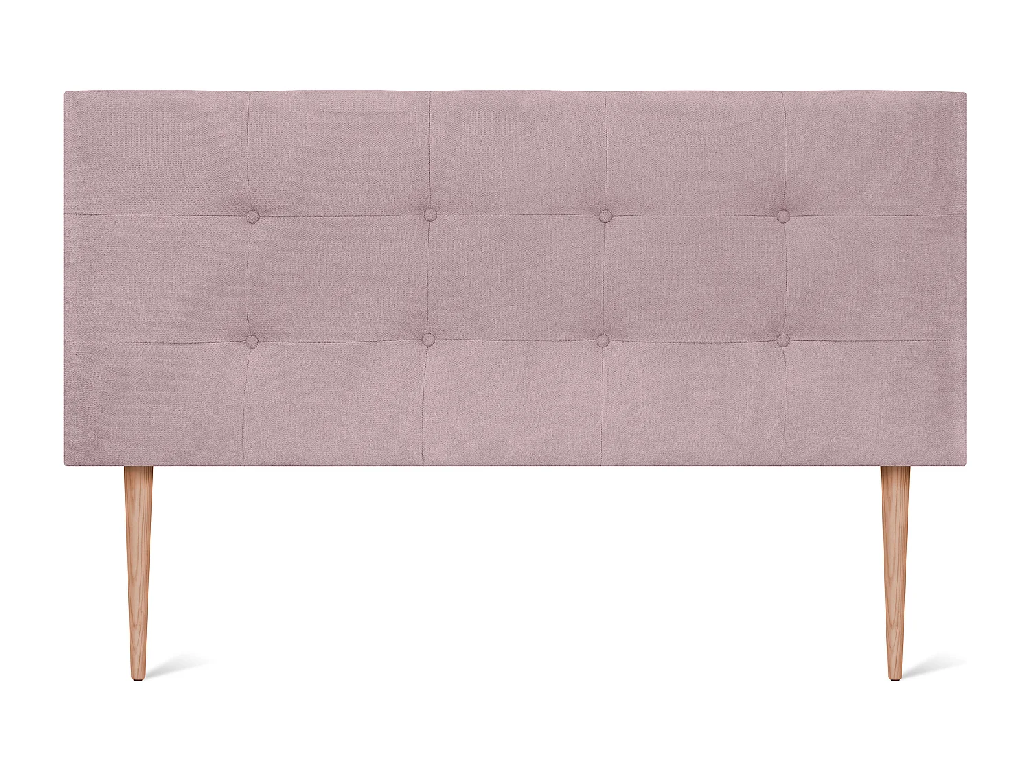 DHOME Aqualine getuftetes Stoffkopfteil 135 x 115 cm mit Bettbeinen 120/135 – Lachs