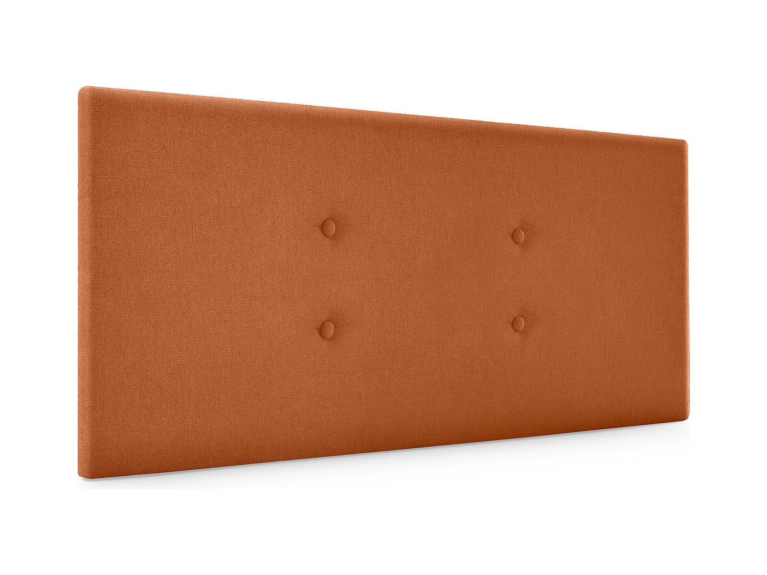 DHOME Cabecero de Tela Aqualine con 2 Hileras de Botones 110x50cm Camas 105 - Naranja