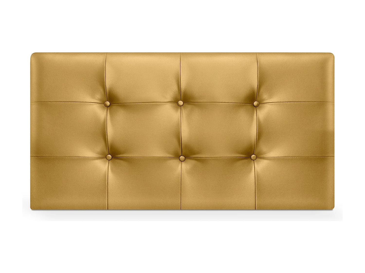 DHOME Tête de lit en Similicuir Capitonné 95x60cm Lits 90 - Doré