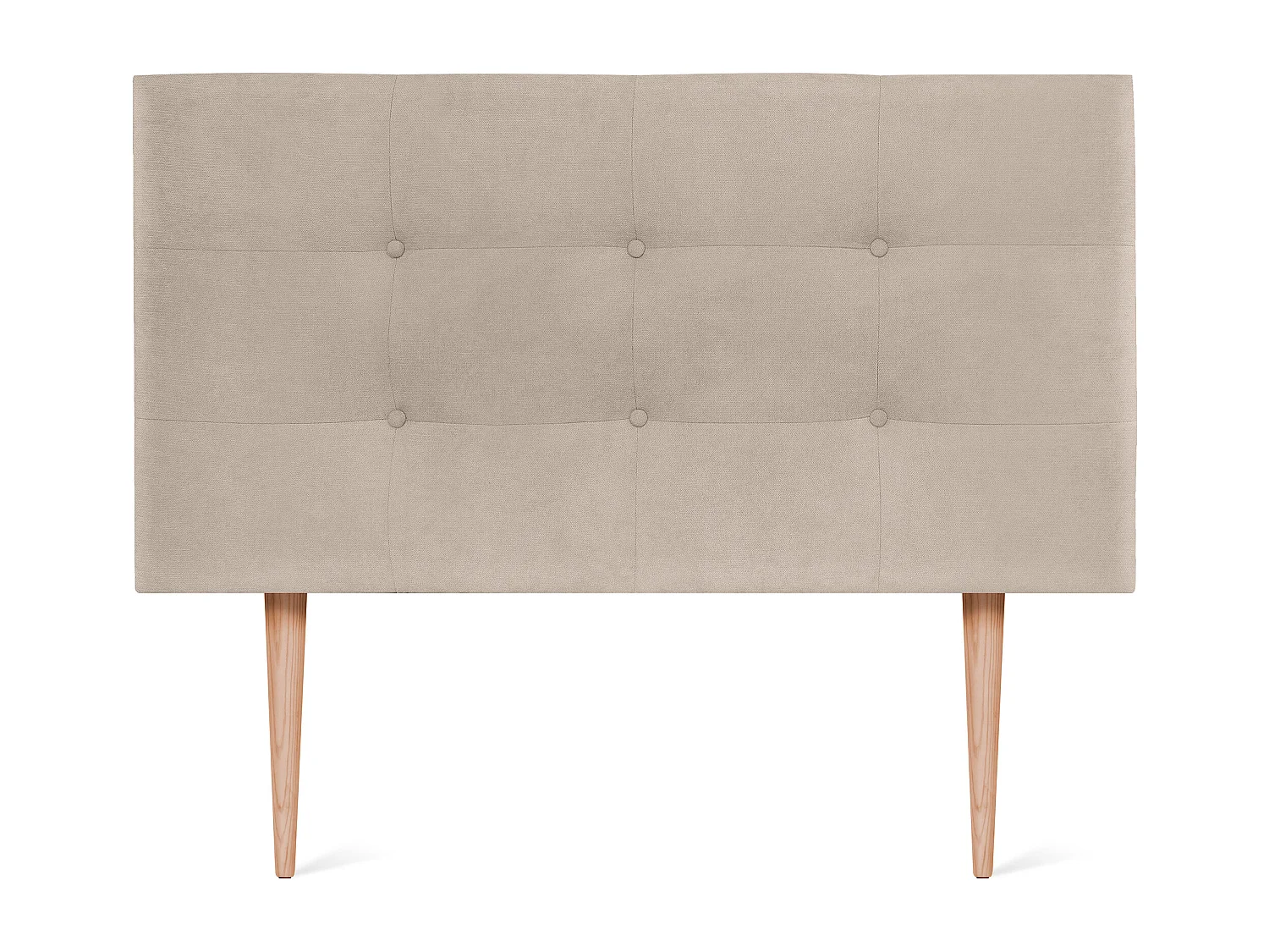 DHOME Testiera in tessuto capitonnè Aqualine 105x115 cm con gambe letto 105 - Beige