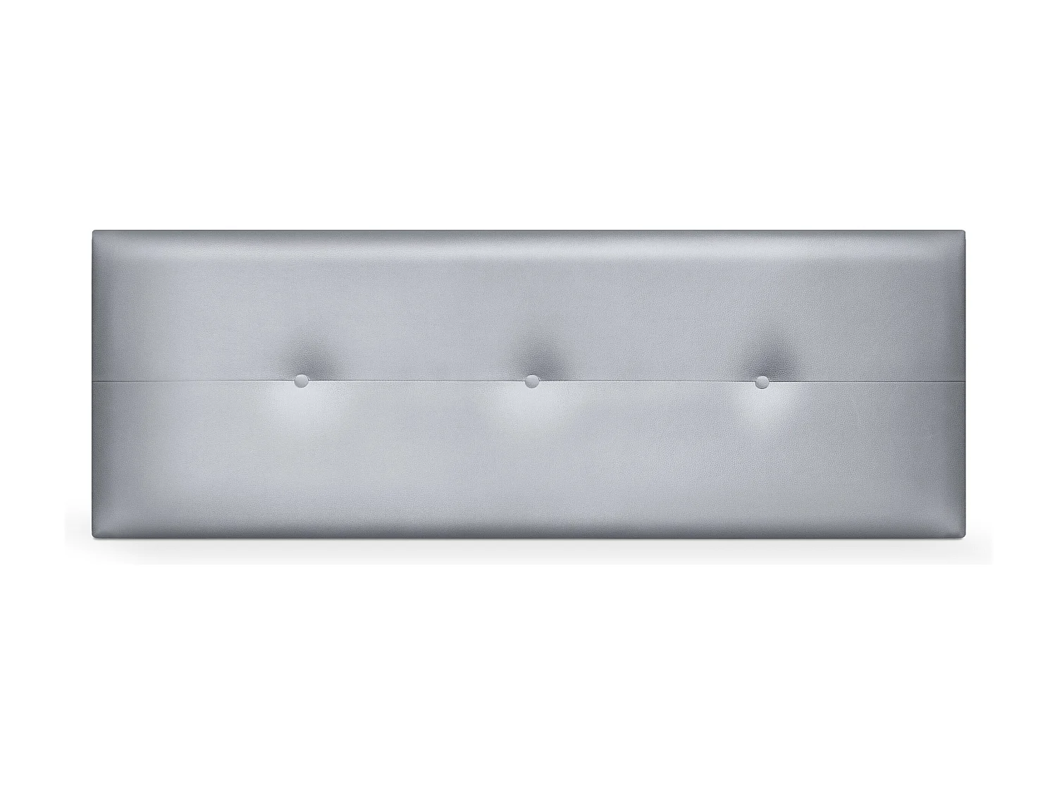 DHOME Testiera in de Similpelle con bottoni 145x50cm Letti 135/140 - Argento