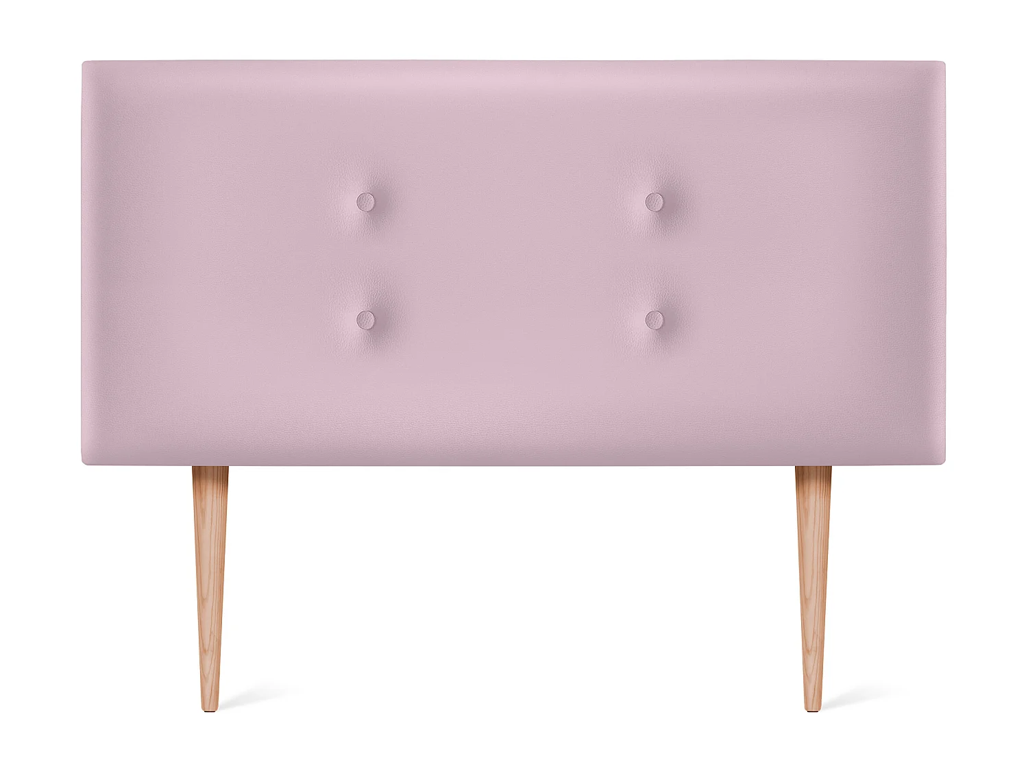 DHOME Testiera in de Similpelle con 2 file di Bottoni 110x105cm Con le gambe Letti 105 - Rosa