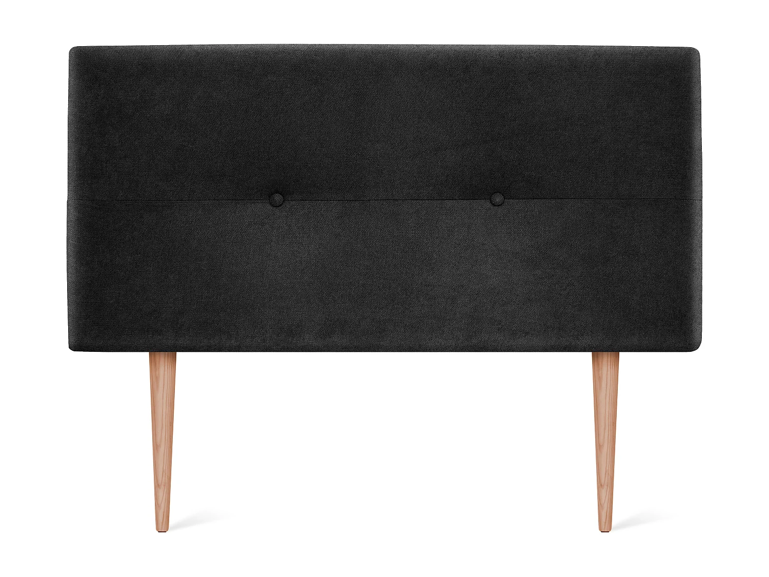 DHOME Tête de lit en tissu Aqualine avec Boutons 95x105cm avec pieds Lits 90 - Noir