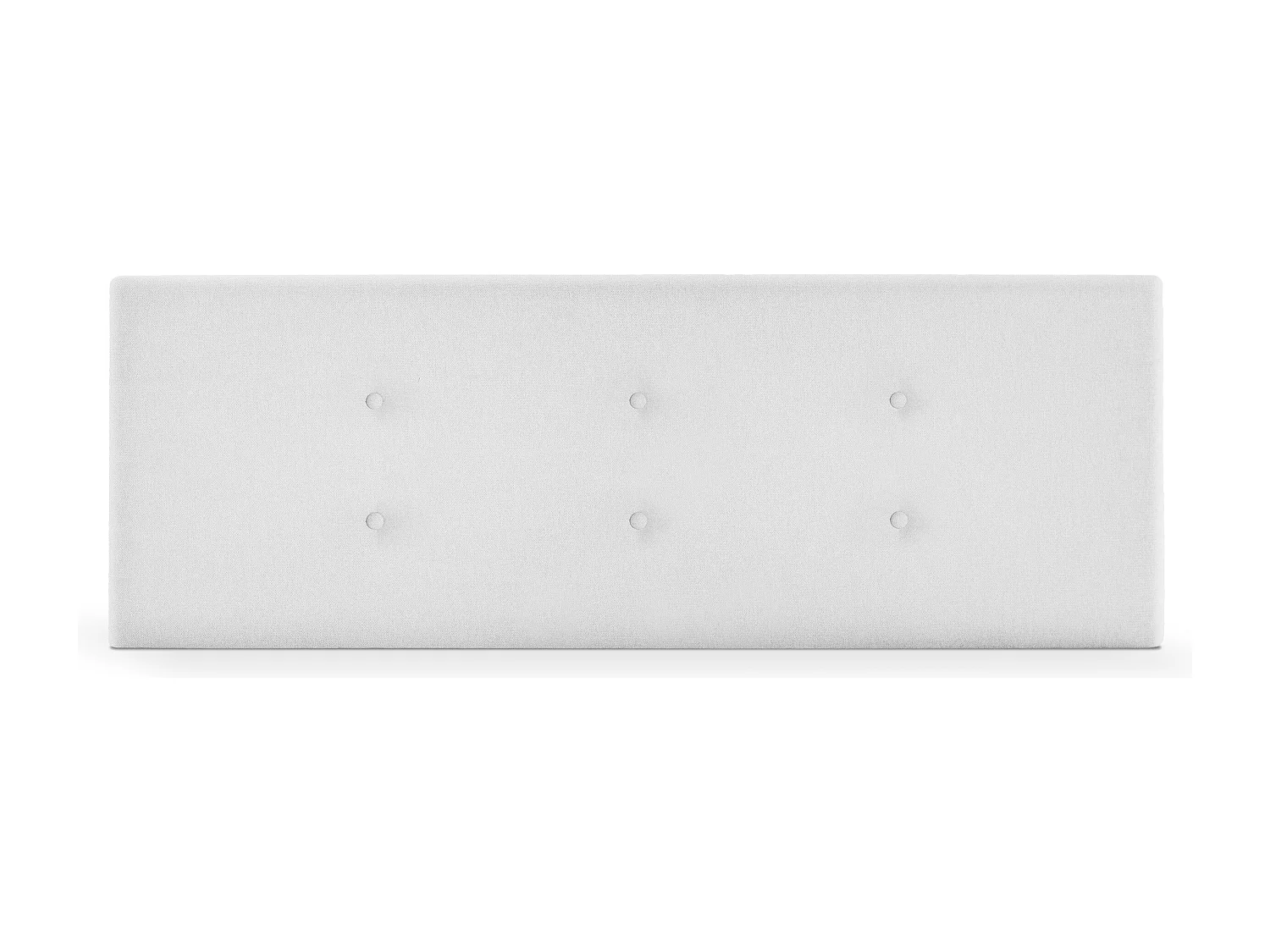 DHOME Testiera in de Tessuto Aqualine con 2 file di Bottoni 145x50cm Letti 135/140 - Bianco