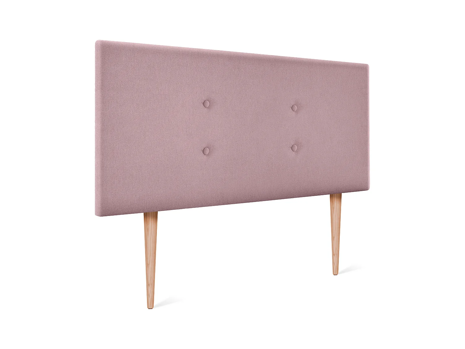 DHOME Tête de lit en tissu Aqualine avec 2 rangées de boutons 95x105cm avec pieds Lits 90 - Saumon