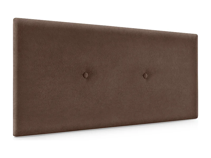 DHOME Tête de lit en tissu uni avec Boutons 105x50cm Lits 105 - Marron