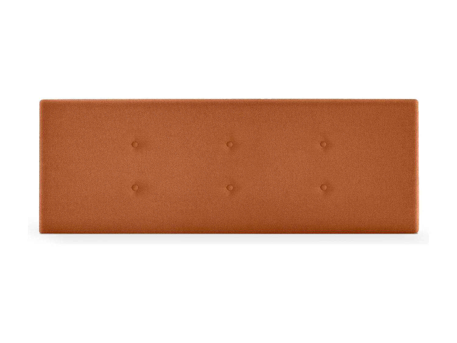 DHOME Cabecero de Tela Aqualine con 2 Hileras de Botones 150x50cm Camas 150 - Naranja