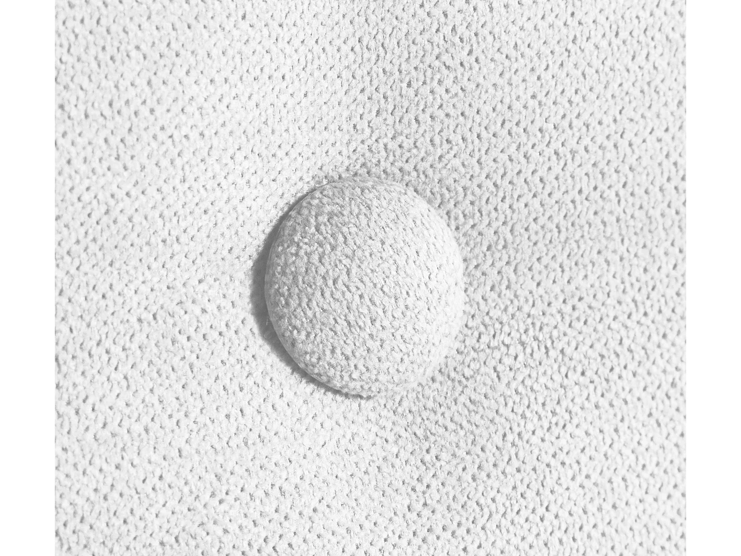 DHOME Cabeceira de  Tecido AquaLinho con 2 Fileiras de botões 95x50cm Camas 90 - Blanco