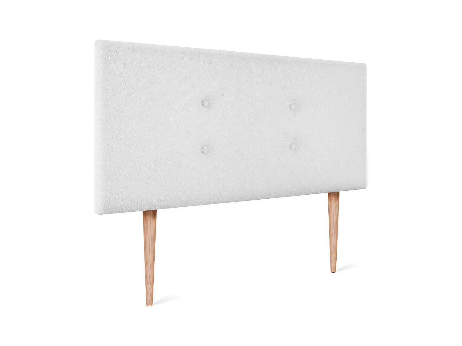 DHOME Aqualine Stoff-Kopfteil mit 2 Reihen von Knöpfen 110x105cm Mit Beinen Betten 105 - Weiß