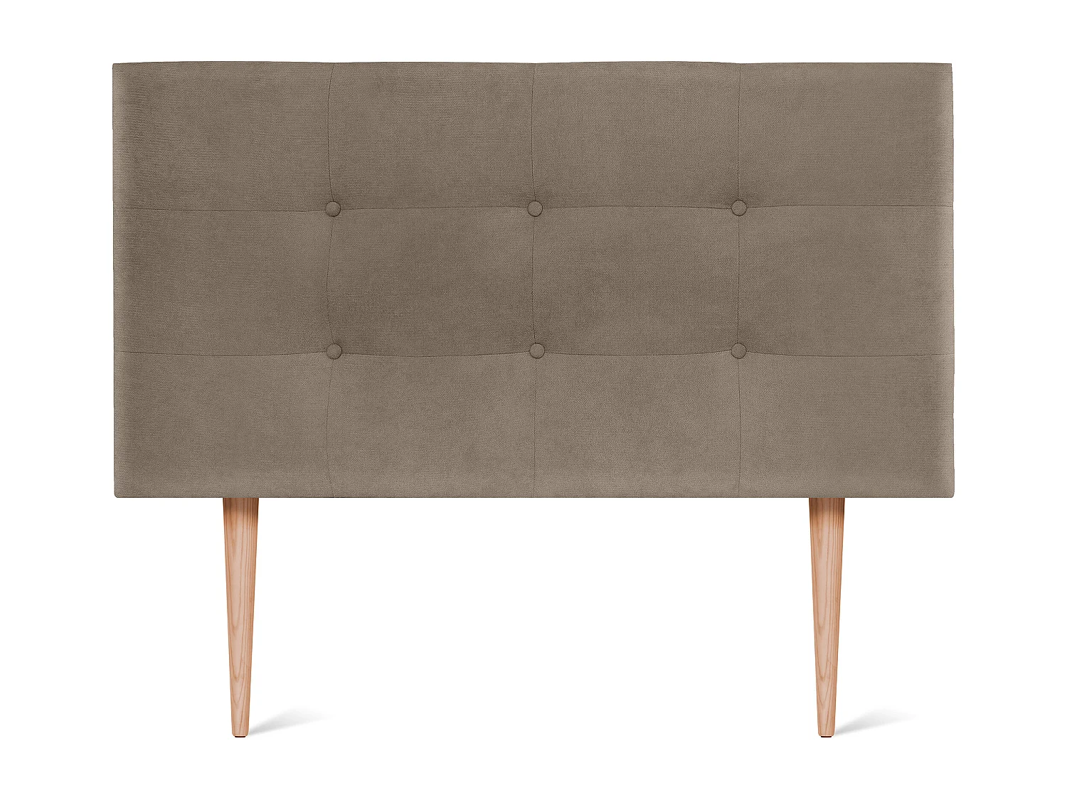 DHOME Tête de lit en tissu Aqualine Capitoné 90x115cm avec pieds Lits 80/90 - Terre