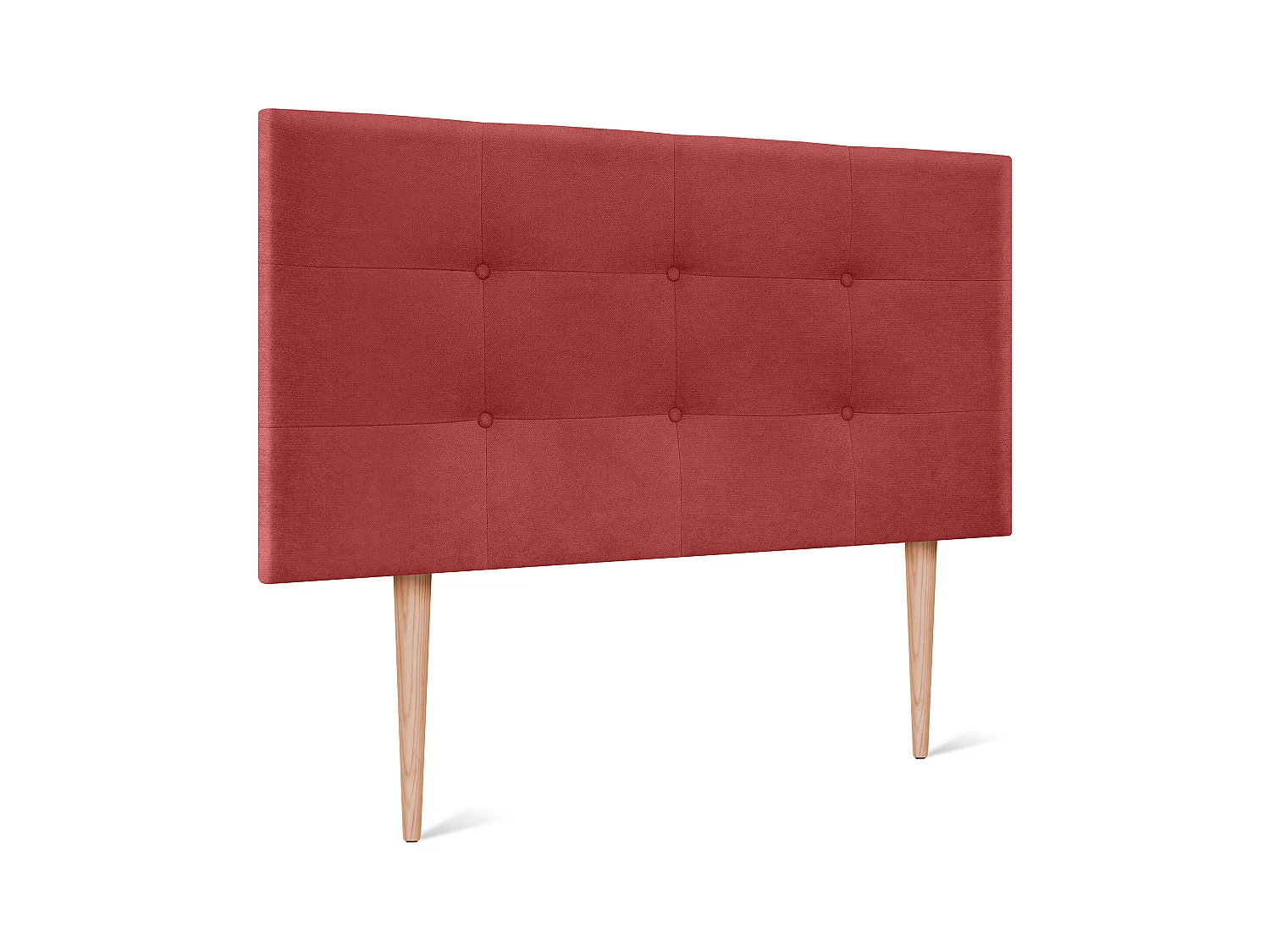 DHOME Tête de lit en tissu Aqualine Capitoné 105x115cm avec pieds Lits 105 - Rouge