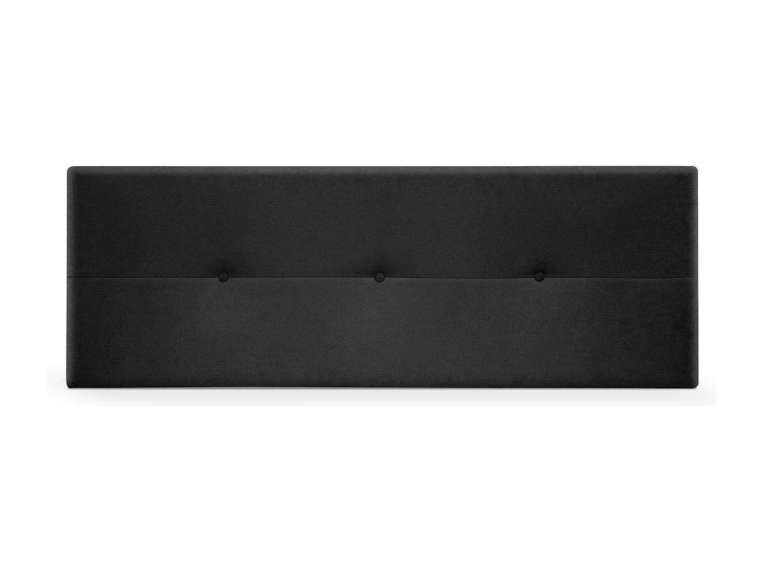 DHOME Hoofdeinde van Aqualine stof met knopen 135x50cm Bedden 120/135 - Zwart