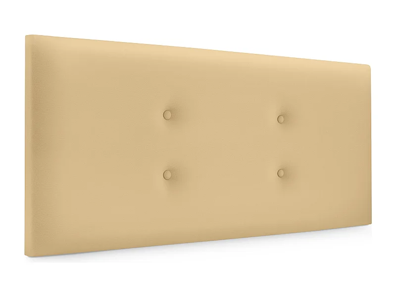 DHOME Kopfteil aus Kunstleder mit 2 Reihen Knöpfen 105x50cm Betten 105 - Vanille