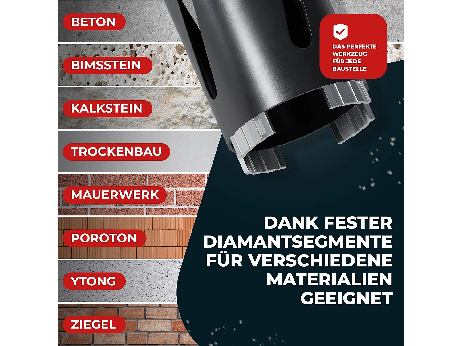 Fortura Kernbohrer/Bohrkrone Ø102mm /200mm