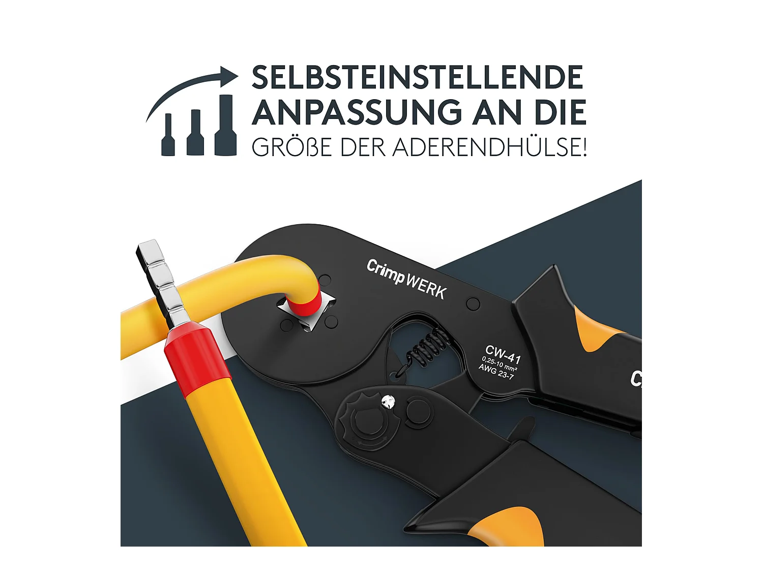 CrimpWERK Selbsteinstellende Crimpzange für
