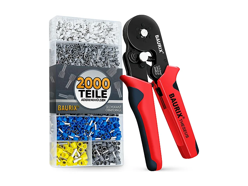BAURIX® Sechskant Crimpzange mit 2000