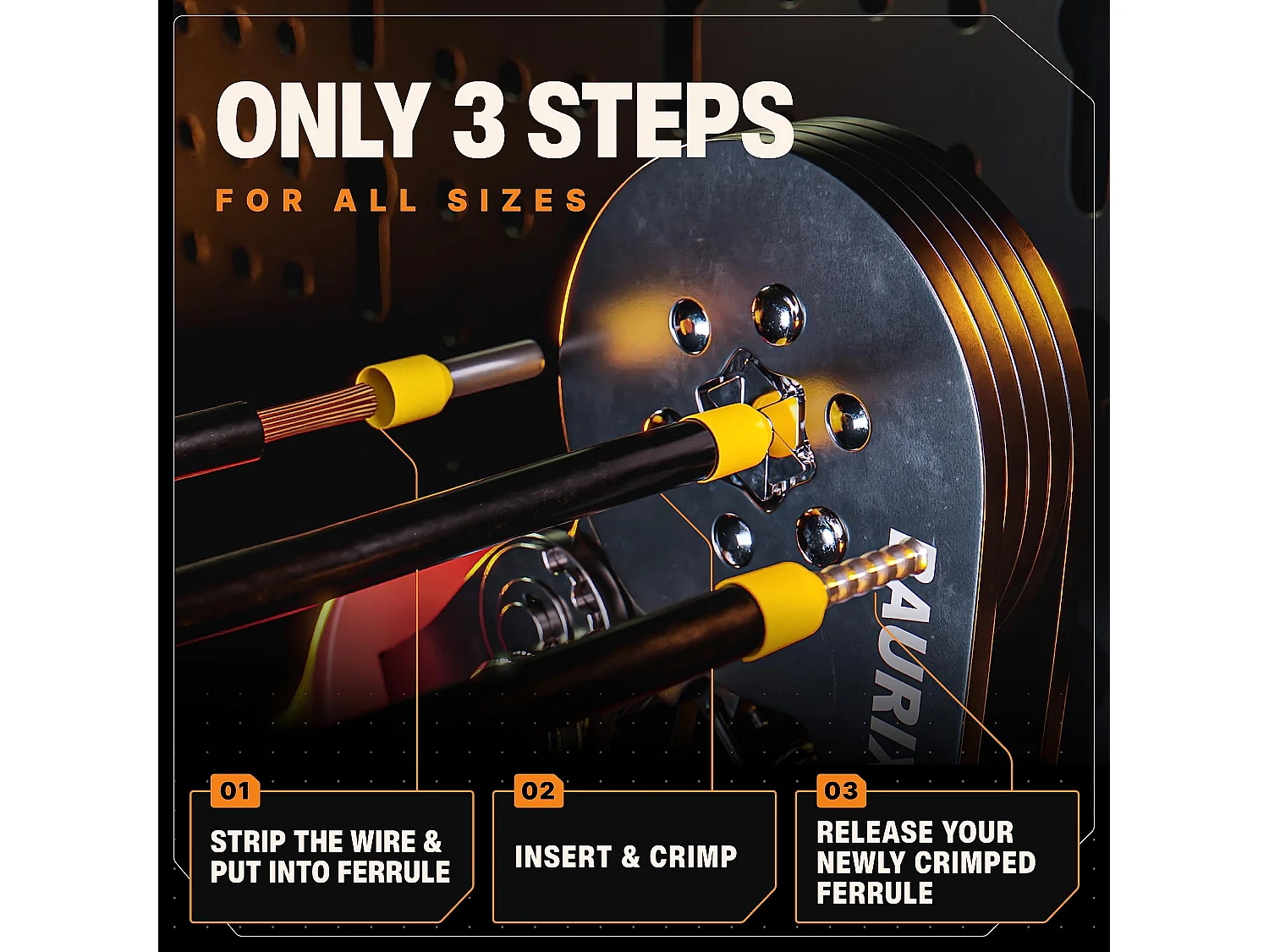 BAURIX® Sechskant Crimpzange mit 2000