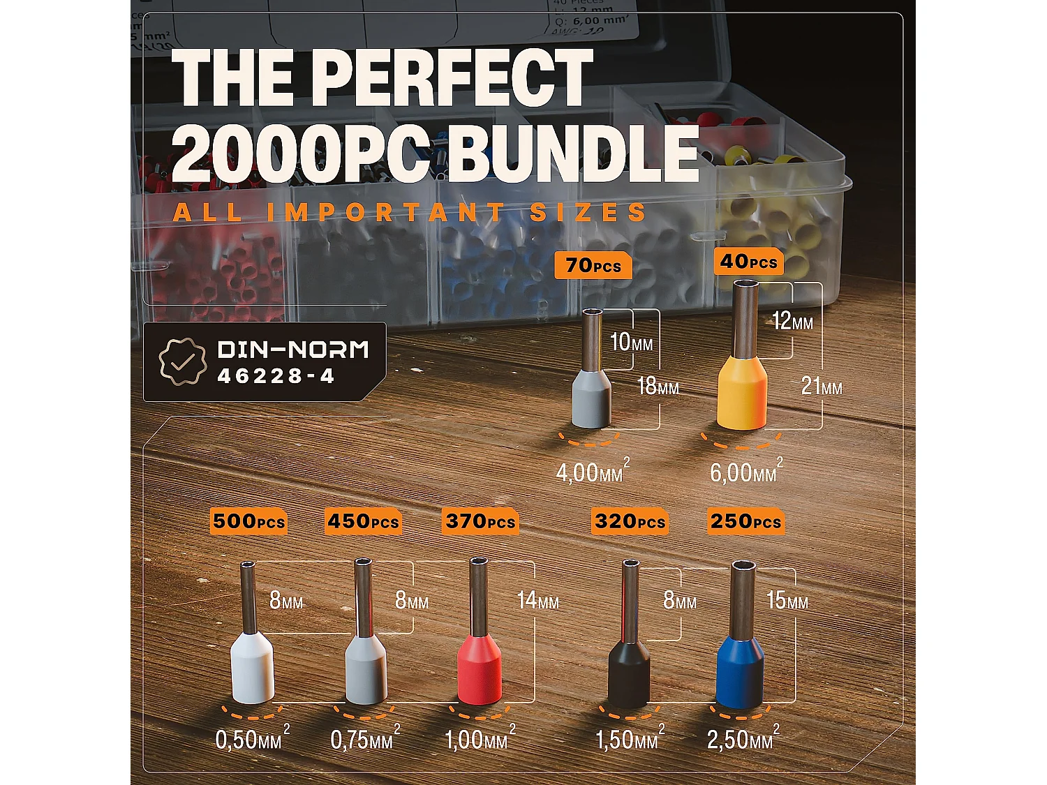 BAURIX® Sechskant Crimpzange mit 2000