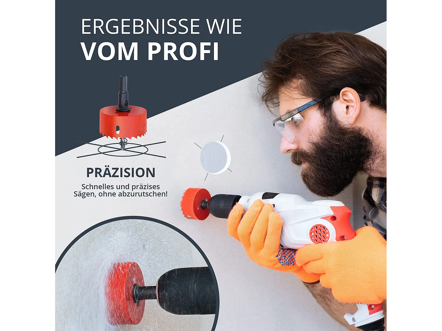 BAURIX® Bi-Metall-Lochsäge [80mm] I Ultimative