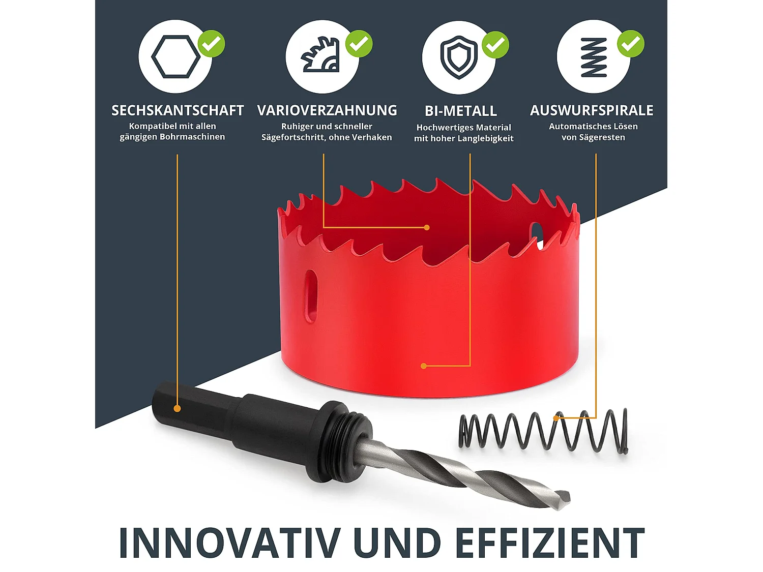 BAURIX® Bi-Metall-Lochsäge [60mm] I Ultimative