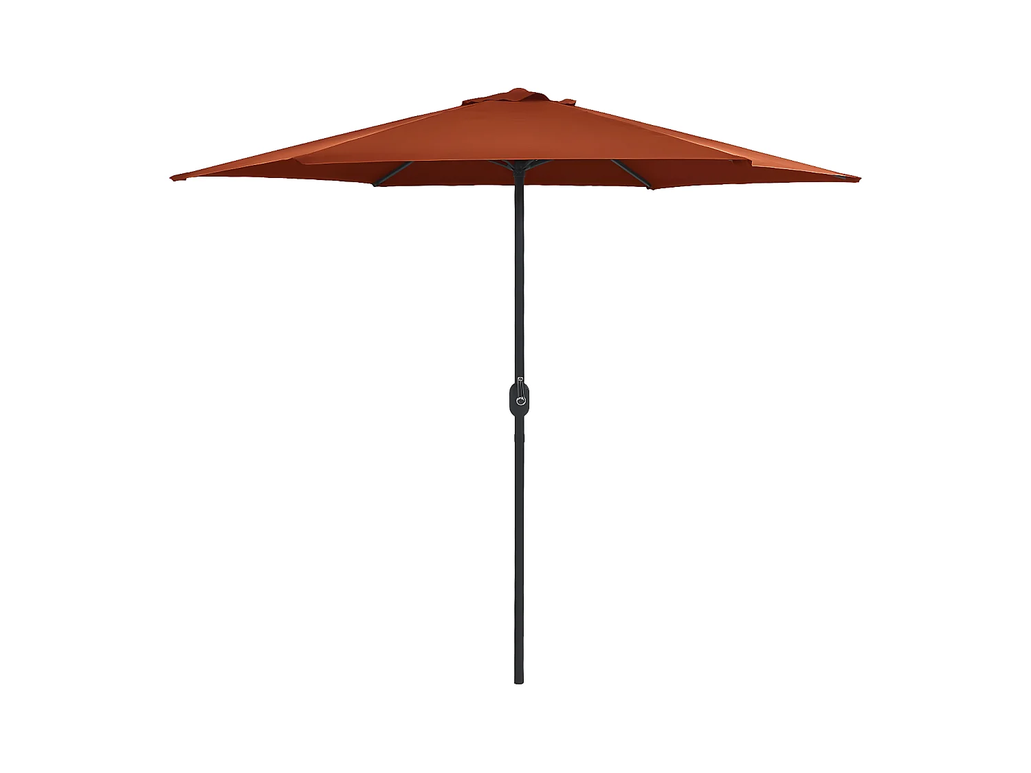 Parasol d'extérieur et mât en aluminium 270x246 cm Terre cuite