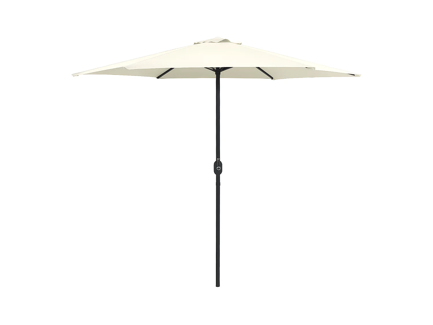 Parasol d'extérieur et mât en aluminium 270x246 cm Blanc sable