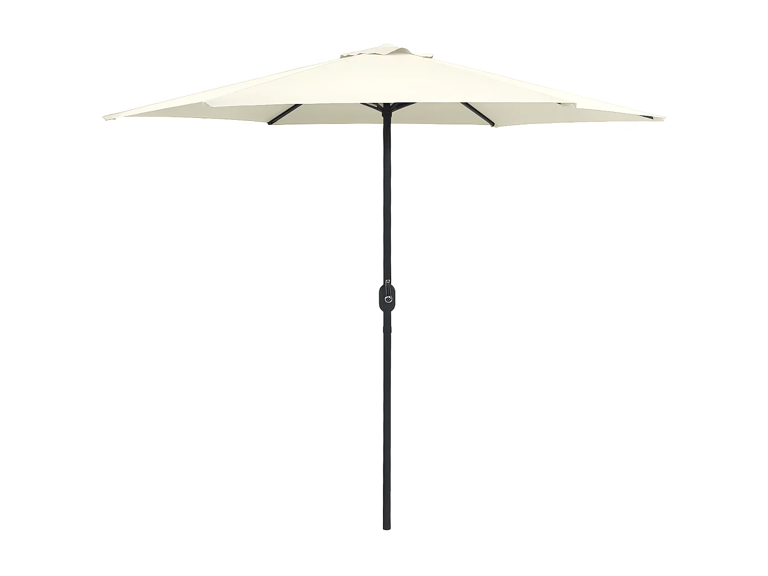 Sombrilla de jardín y palo de aluminio blanco arena 270x246 cm