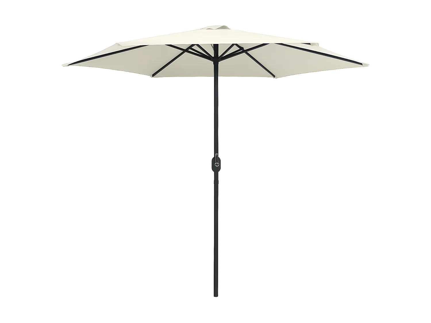 Sombrilla de jardín y palo de aluminio blanco arena 270x246 cm