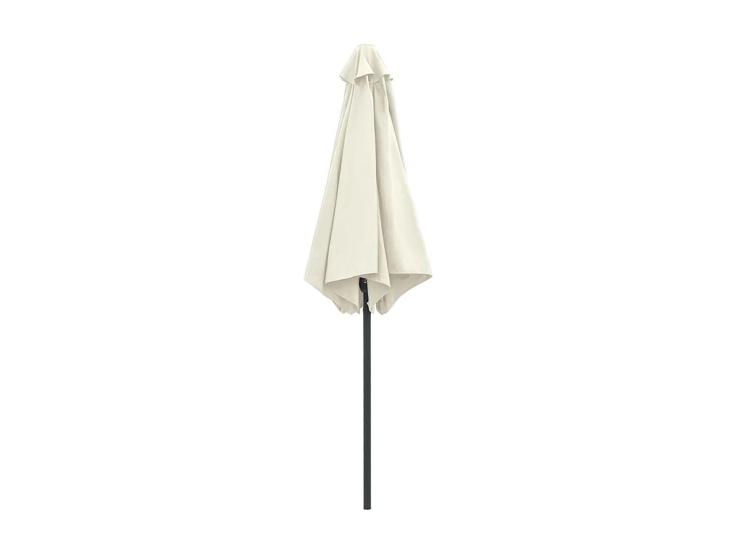 Sombrilla de jardín y palo de aluminio blanco arena 270x246 cm