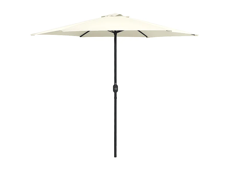 Sombrilla de jardín y palo de aluminio blanco arena 270x246 cm