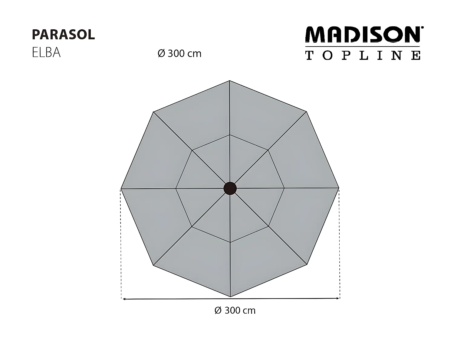 Guarda-sol Elba 300 cm verde