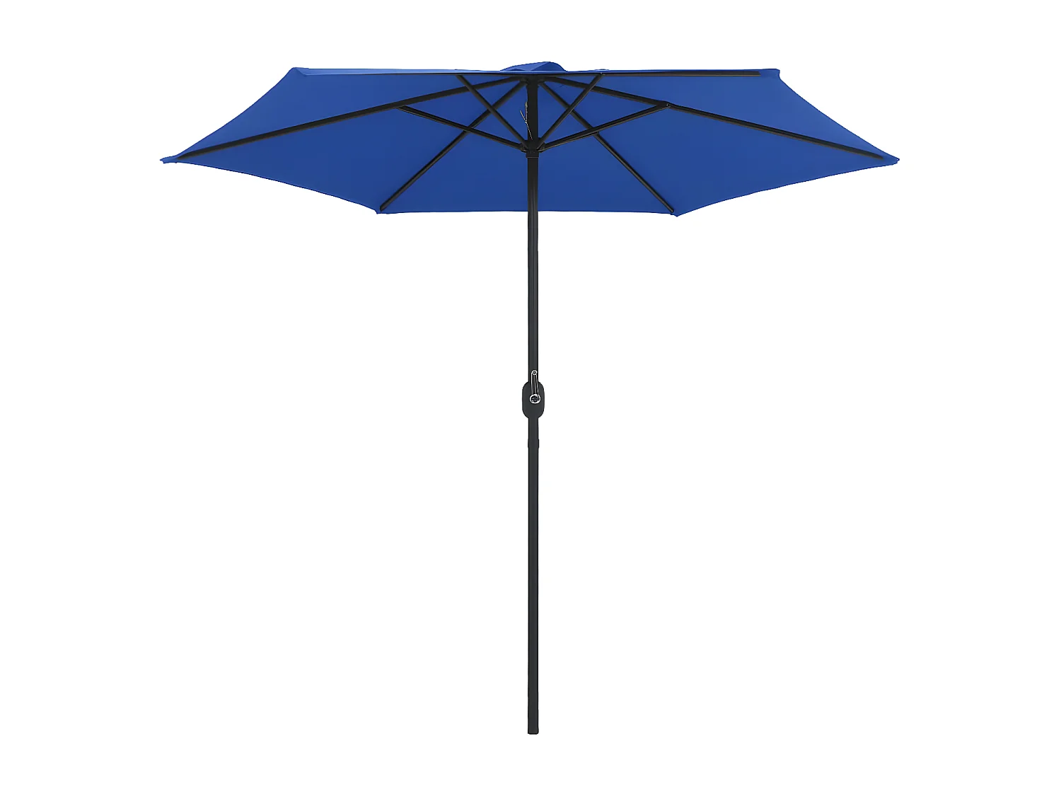 Parasol d'extérieur et mât en aluminium 270x246 cm Bleu azuré
