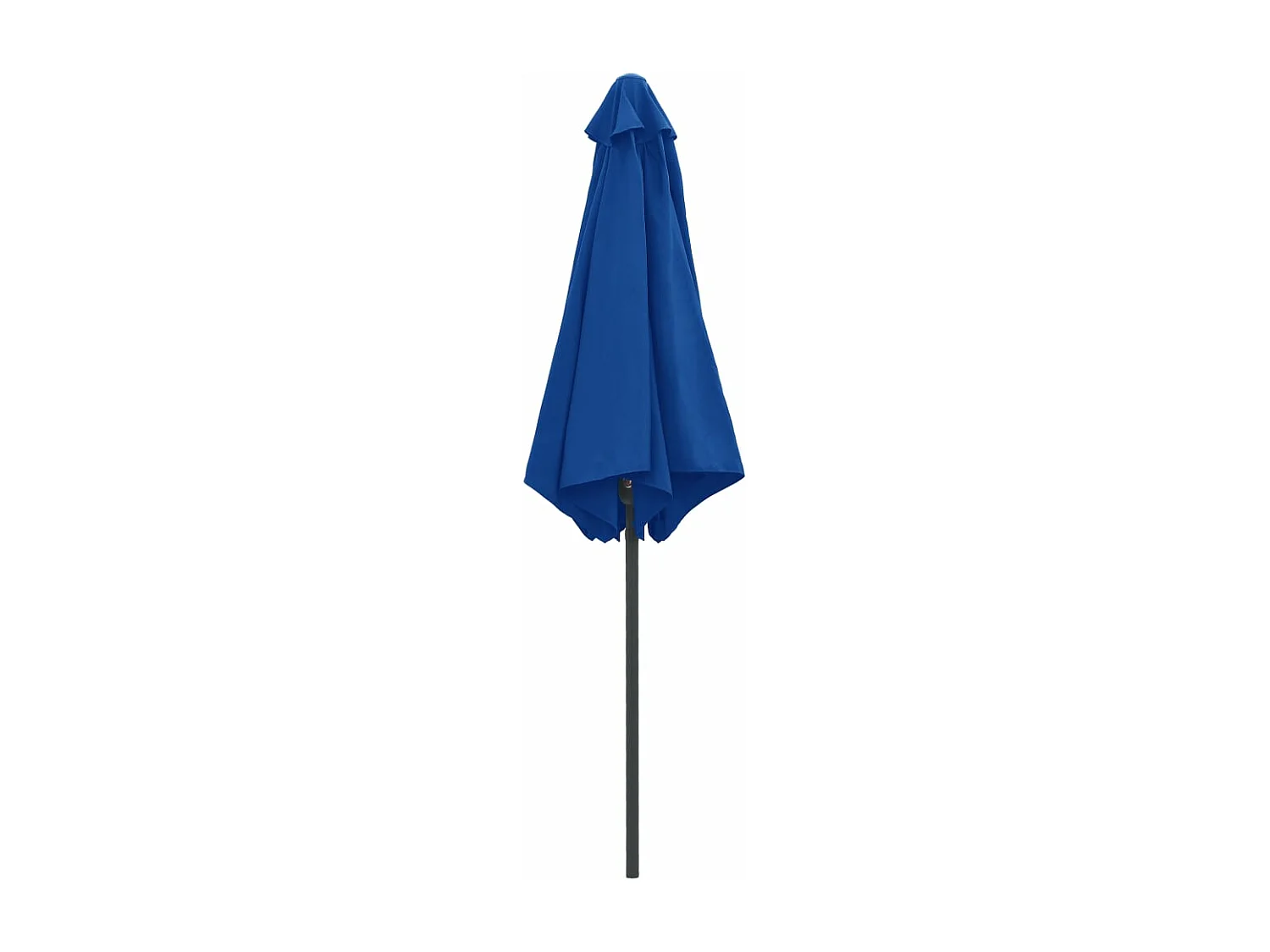Parasol d'extérieur et mât en aluminium 270x246 cm Bleu azuré
