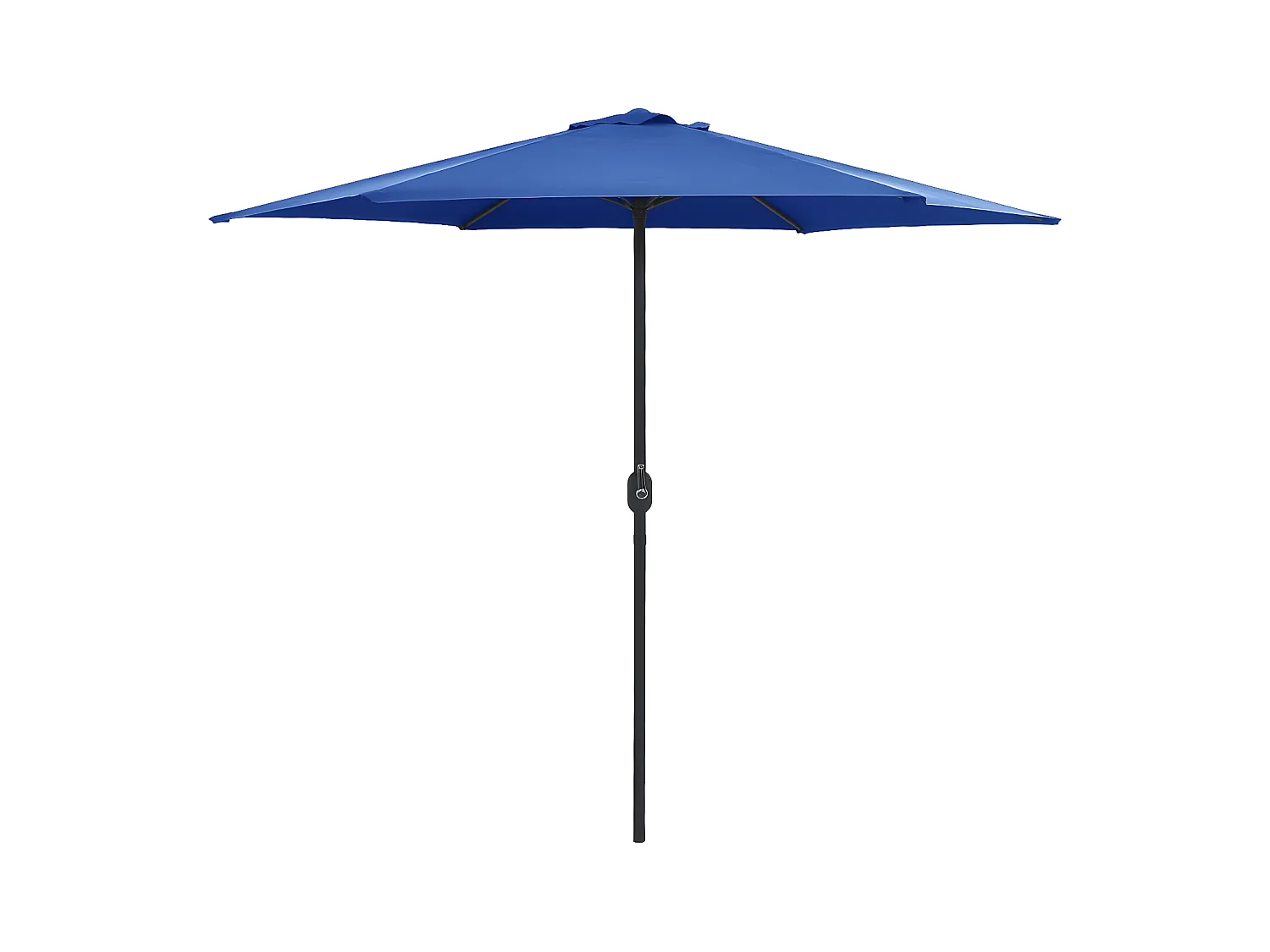 Parasol d'extérieur et mât en aluminium 270x246 cm Bleu azuré