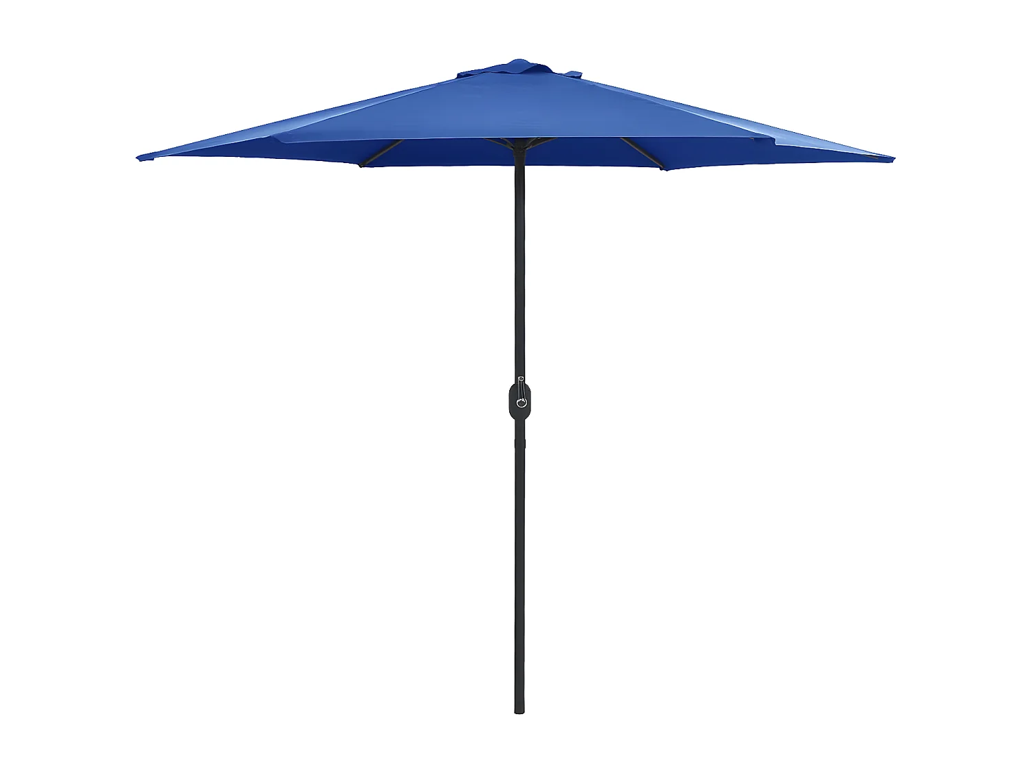 Parasol d'extérieur et mât en aluminium 270x246 cm Bleu azuré