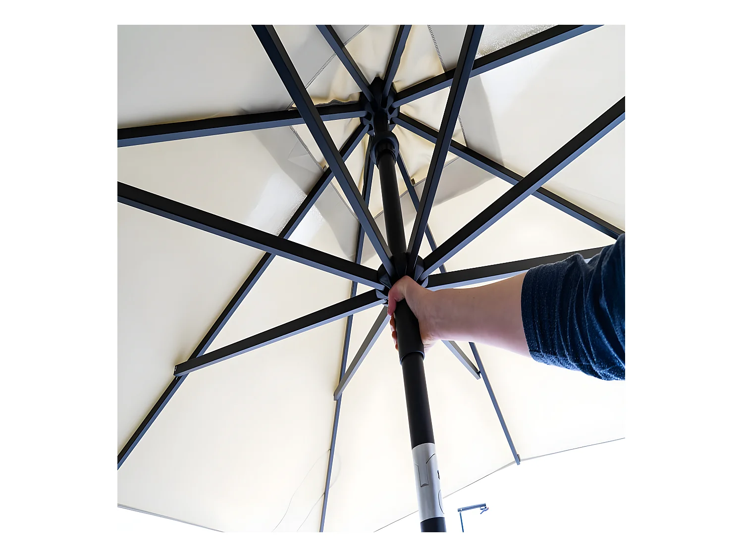 Parasol Elba 300 cm gris