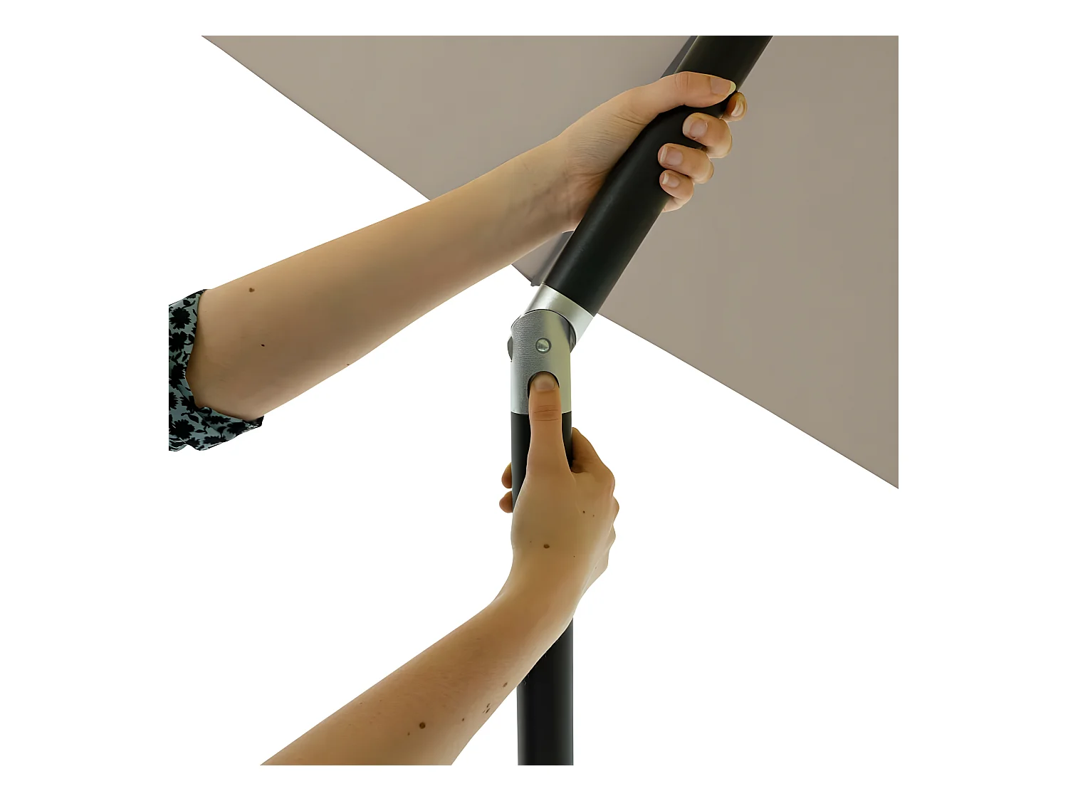 Parasol Elba 300 cm gris