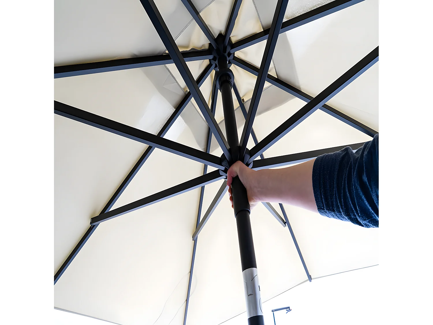 Parasol Elba 300 cm gris
