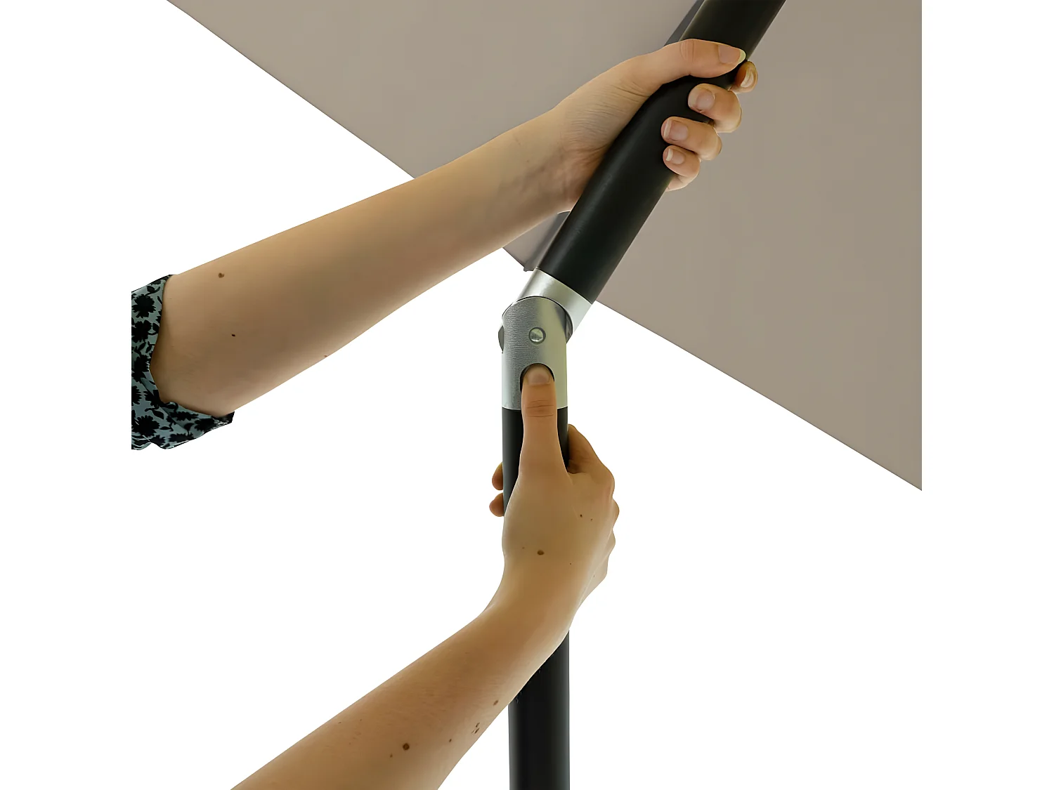 Parasol Elba 300 cm gris