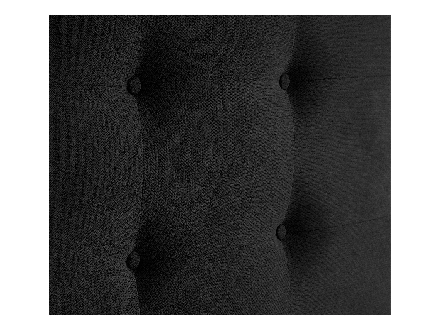 DHOME Cabeceira de  Tecido AquaLinho Capitoné Até o chão 135x120cm Camas 120/135 - Preto