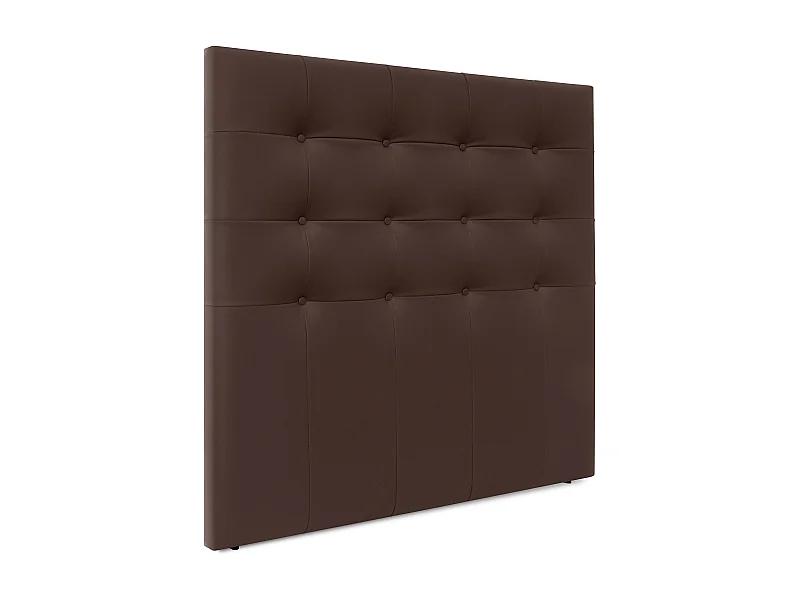 DHOME Cabecero de Polipiel Capitoné Hasta el Suelo 145x120cm Camas 135/140 - Chocolate