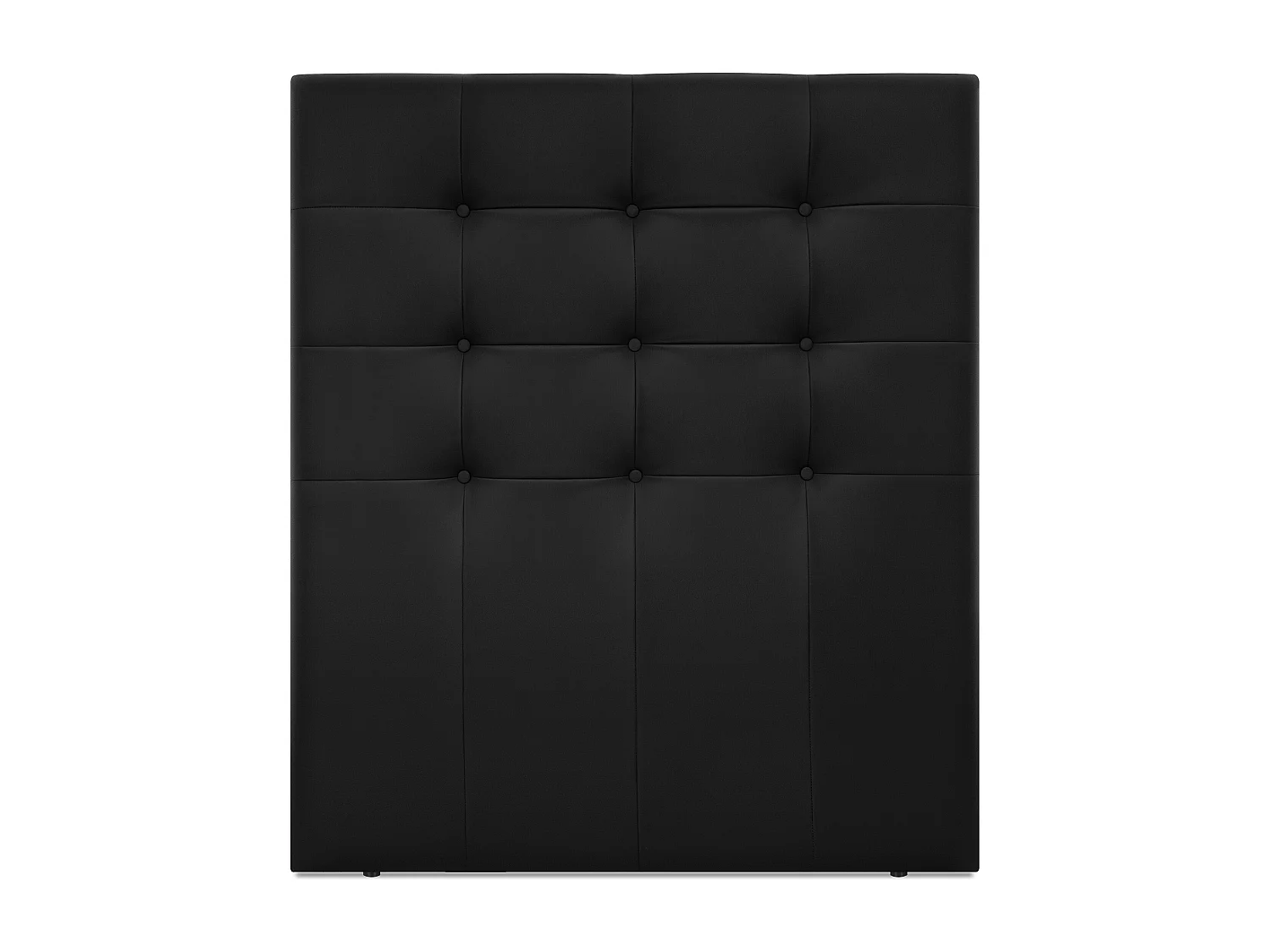 DHOME Cabeceira de  Couro sintético Capitoné Até o chão 105x120cm Camas 105 - Preto