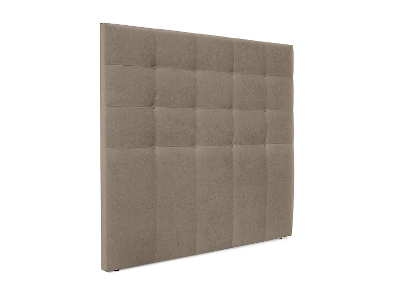 DHOME Cabecero de Tela Aqualine Capitoné Hasta el Suelo 135x120cm Camas 120/135 - Tierra
