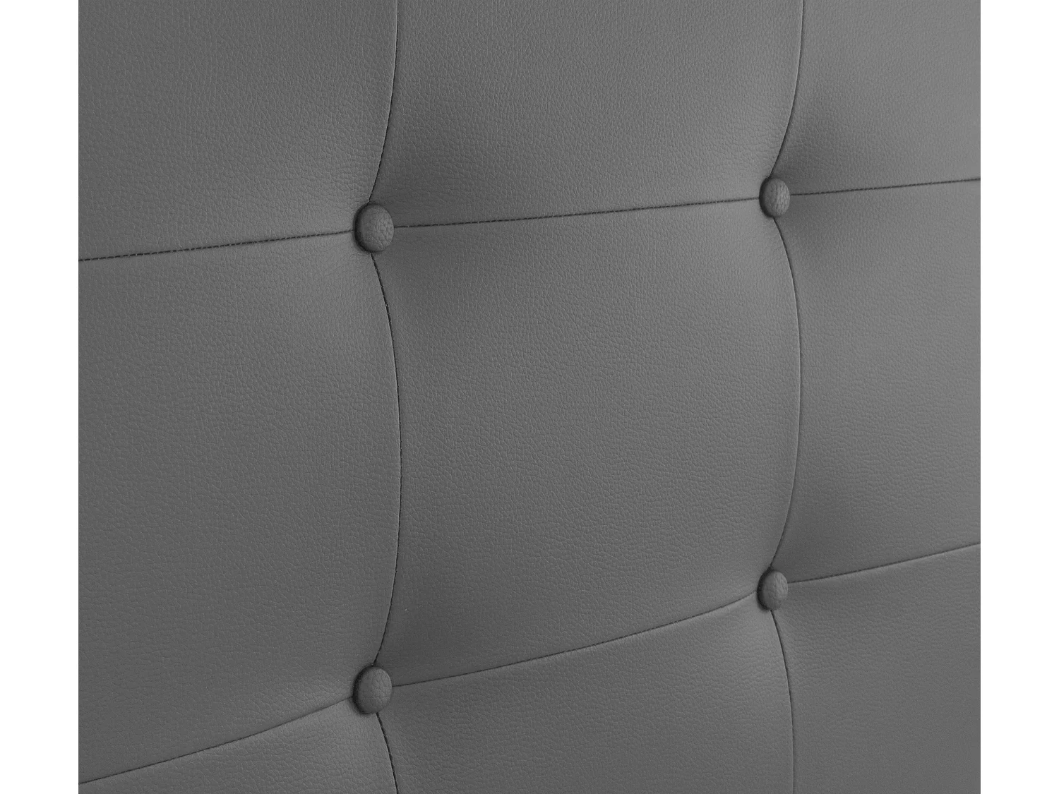 DHOME Cabeceira de  Couro sintético Capitoné Até o chão 105x120cm Camas 105 - Cinza