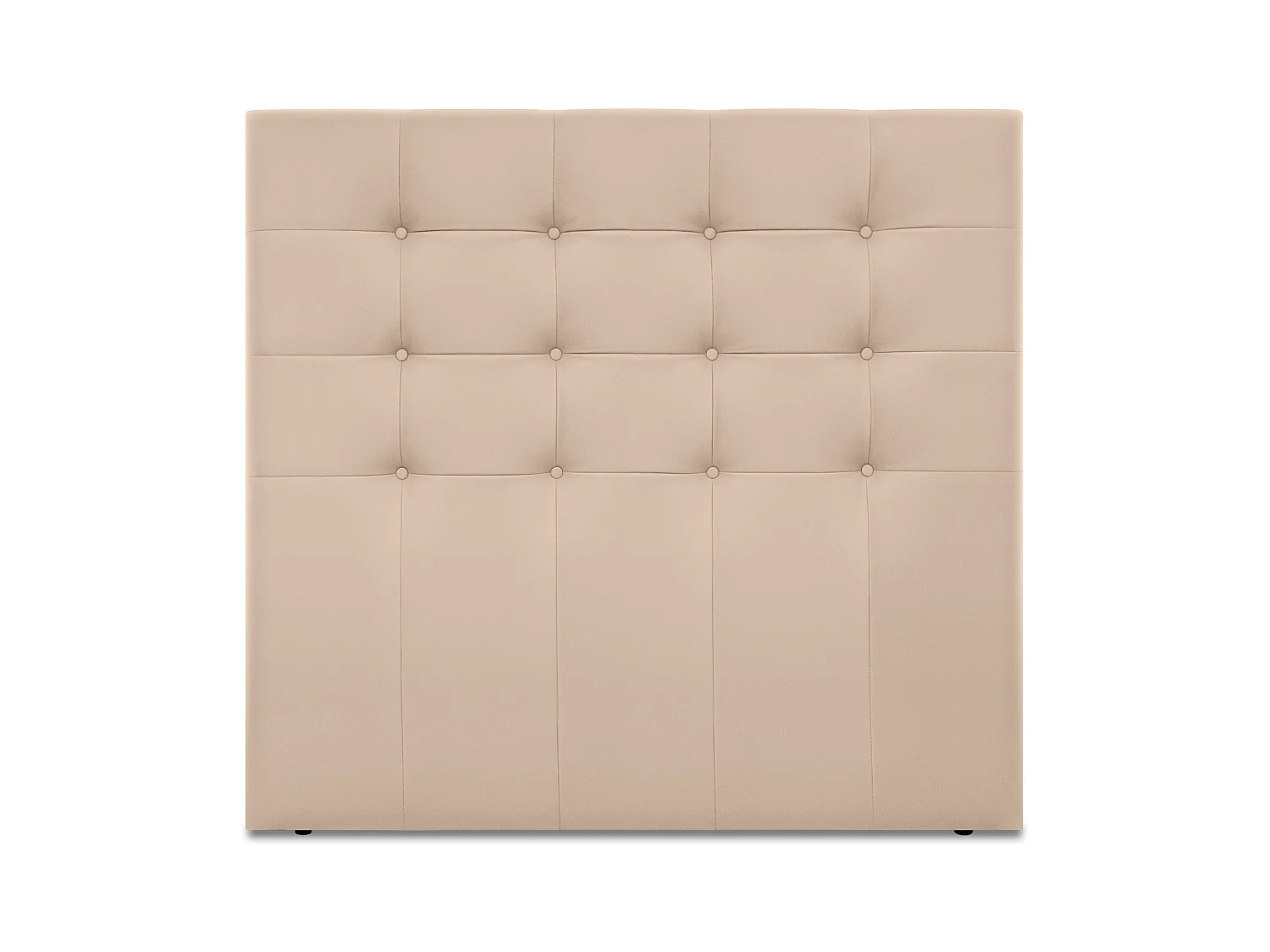 DHOME Cabeceira de  Couro sintético Capitoné Até o chão 145x120cm Camas 135/140 - Bege