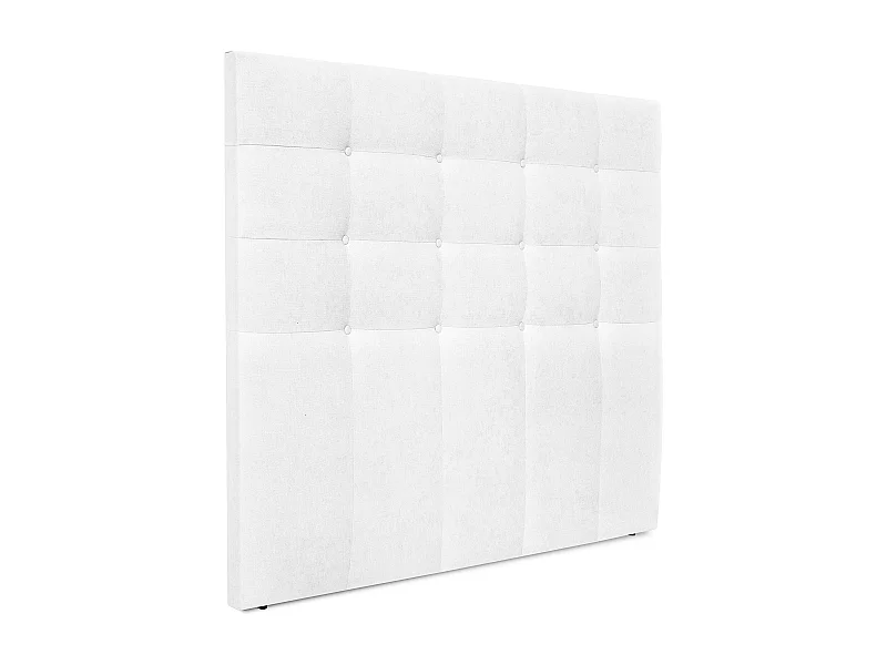 DHOME Cabecero de Tela Aqualine Capitoné Hasta el Suelo 160x120cm Camas 150/160 - Blanco