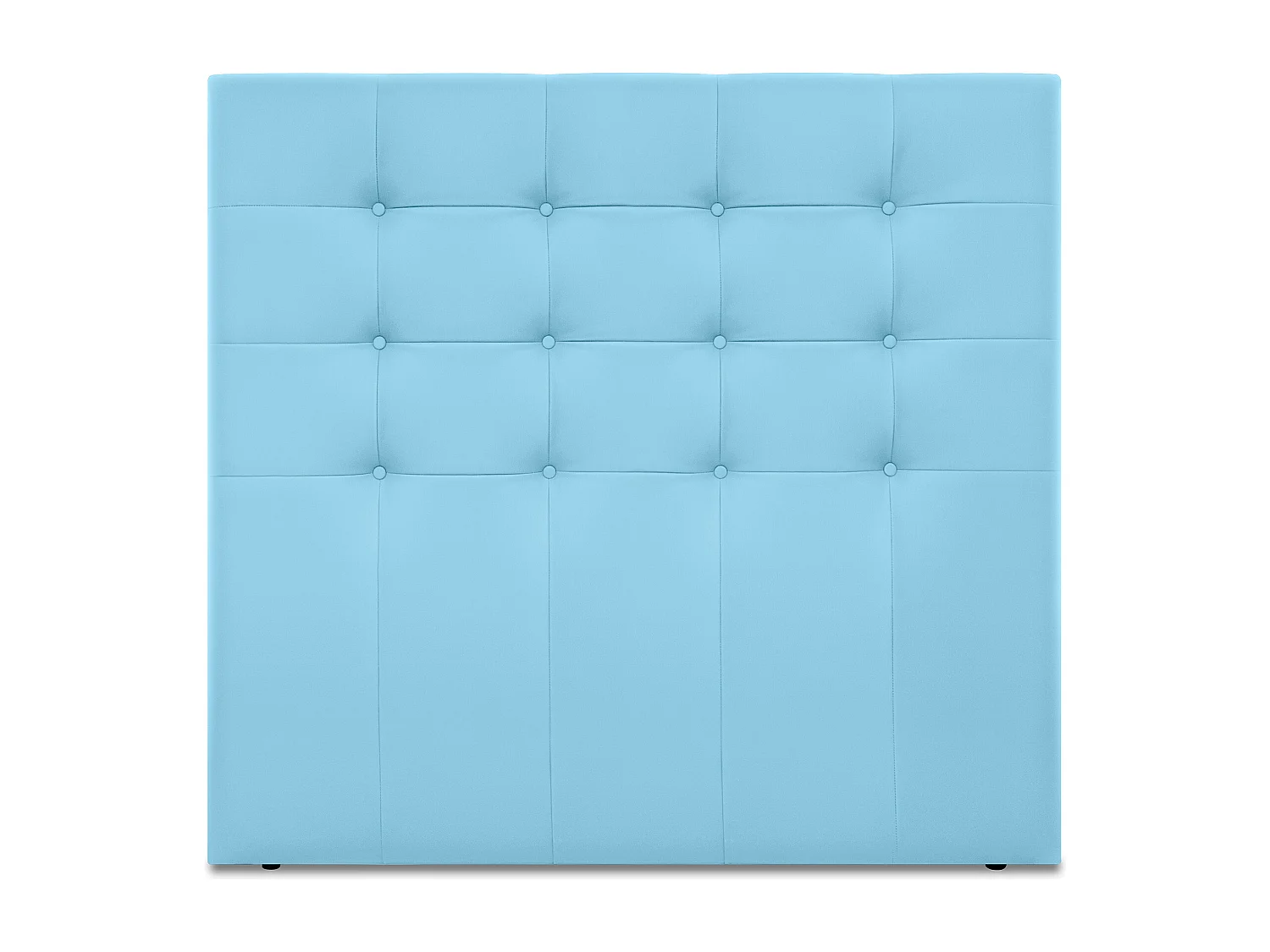 DHOME Cabeceira de  Couro sintético Capitoné Até o chão 135x120cm Camas 120/135 - Céu azul