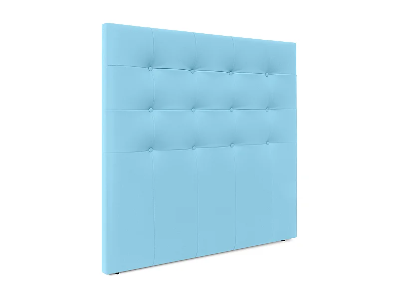 DHOME Cabeceira de  Couro sintético Capitoné Até o chão 135x120cm Camas 120/135 - Céu azul