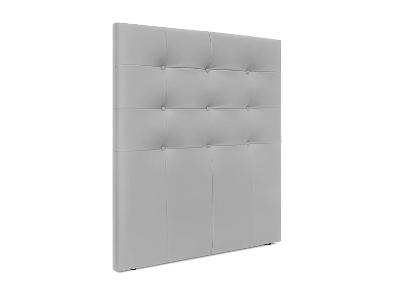 DHOME Cabeceira de  Couro sintético Capitoné Até o chão 105x120cm Camas 105 - Cinza claro